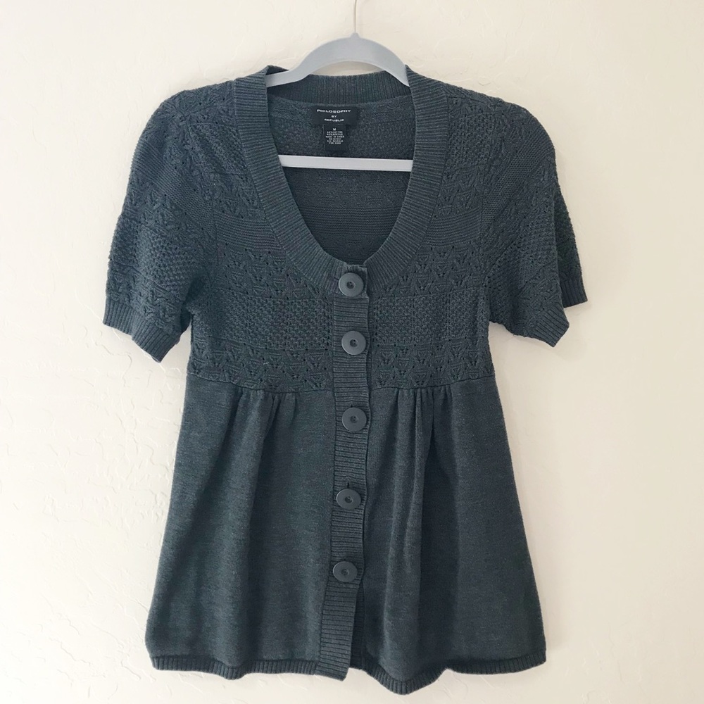 Philosophy by Republic Grey sweatshirt top